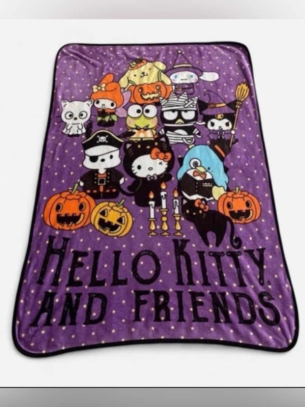 NWOT Hello Kitty & Friends Sanrio Purple Halloween Blanket